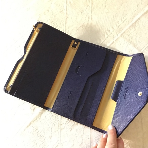 Navy Blue PVC Travel Wallet - Picture 2 of 7